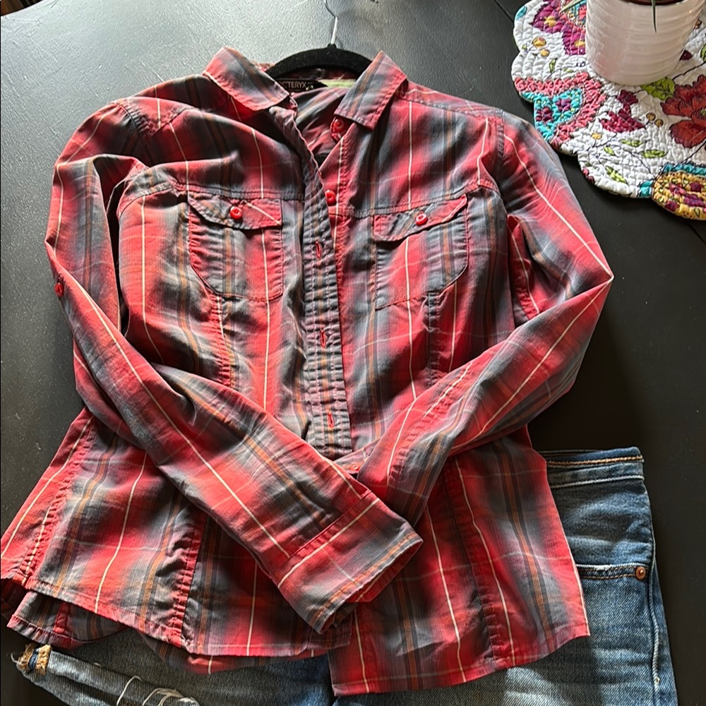 Arc’teryx Red Plaid Button-Up Shirt
